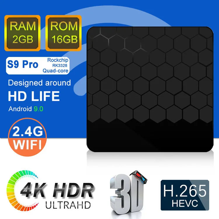 Топ французский S9 PRO Android tv box android 9,0 2G16GB+ NEO телевидение IPTV подписка IP tv Франция Бельгия арабский Morocco Европа IP tv box