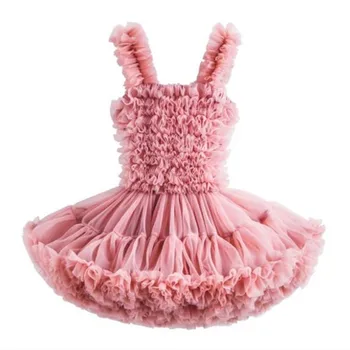 

Summer New Baby Girls Classic Tutu Dress Girl Solid Color Sleeveless Princess Dress For 1-10 Years