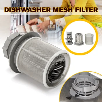 

2 Part Dishwasher Mesh Filter Set Grey PP + Stainless Steel For Bosch Dishwasher 427903 170740 Series Replacement for Dishwasher