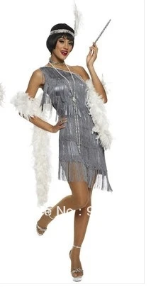 

free shipping 459 G58 1920s Roaring 20s Black Red Flapper Costume Charleston Dress with boat size s-3xl