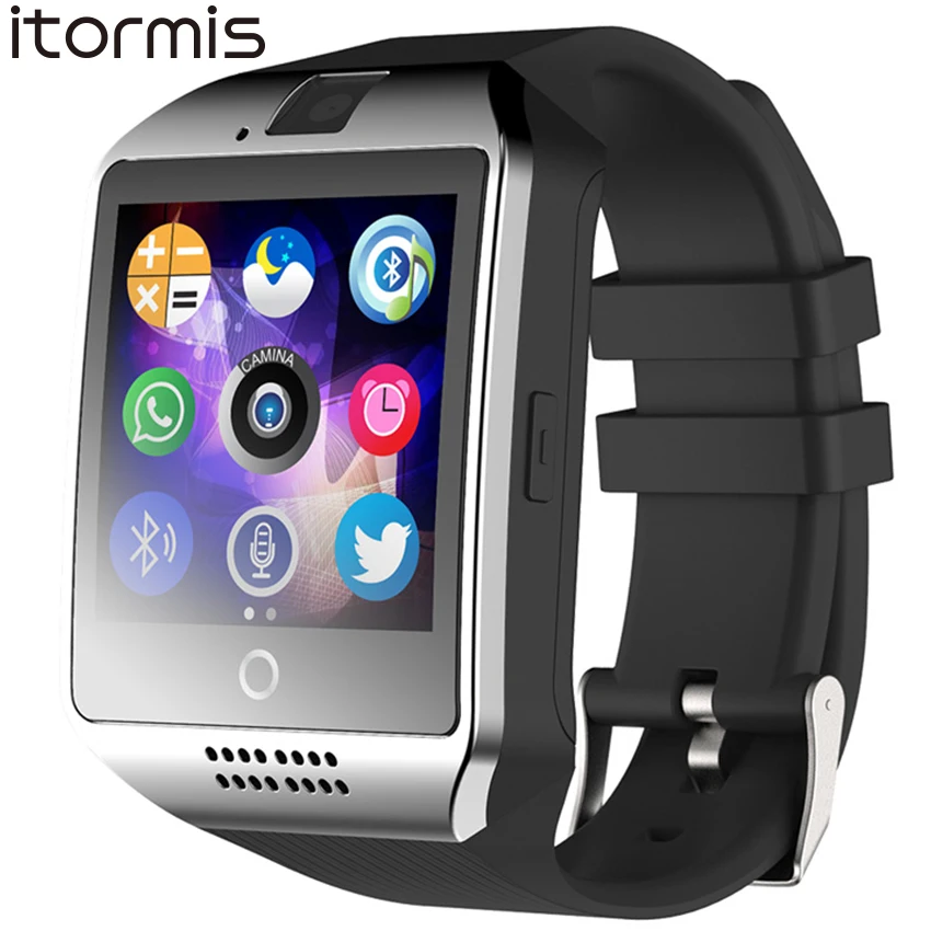 

ITORMIS Bluetooth Smart Watch Phone Smartwatch Q18 with Camera Touch Screen Support Pedometer TF SIM Card for Android Smartphone