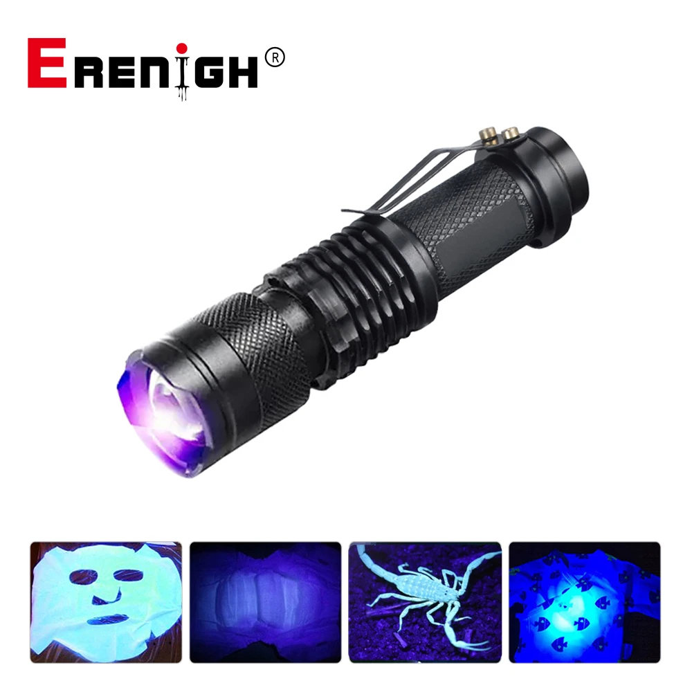

2018 NEW CREE LED UV Flashlight Purple Violet Light UV 395nm Torch Lamp LED Linterna Flashlights