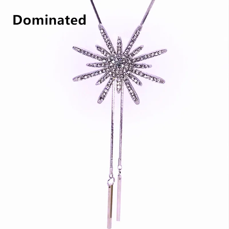 Dominated Women Simple Pendant Sweater Chain Long Necklace Pendant
