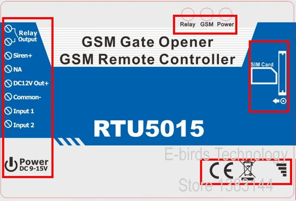 

GSM alarm system GSM door opener RTU 5015 access control system for electronic lock and smart home with 2 dry contact