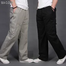 82 летние тонкие повседневные штаны для мужчин большой размер 6XL джинсы с карманами штаны оверсайз комбинезоны брюки с эластичной резинкой на талии плюс размер мужские