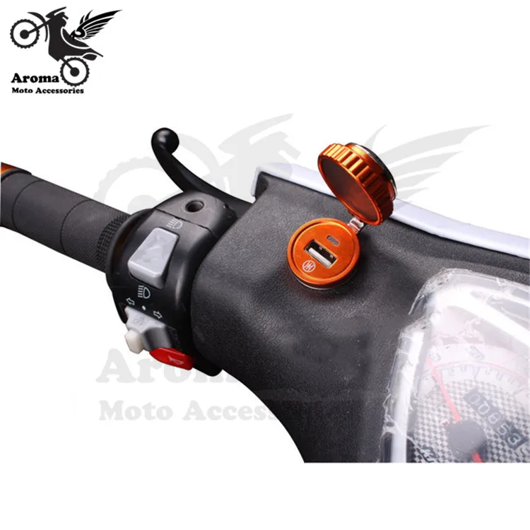 Водонепроницаемые мотоциклетные часы для мобильного телефона USB зарядное