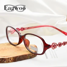 Ацетат TR90 женские очки полный обод Кристалл оптическая оправа рецепт простые прозрачные элегантные очки 152
