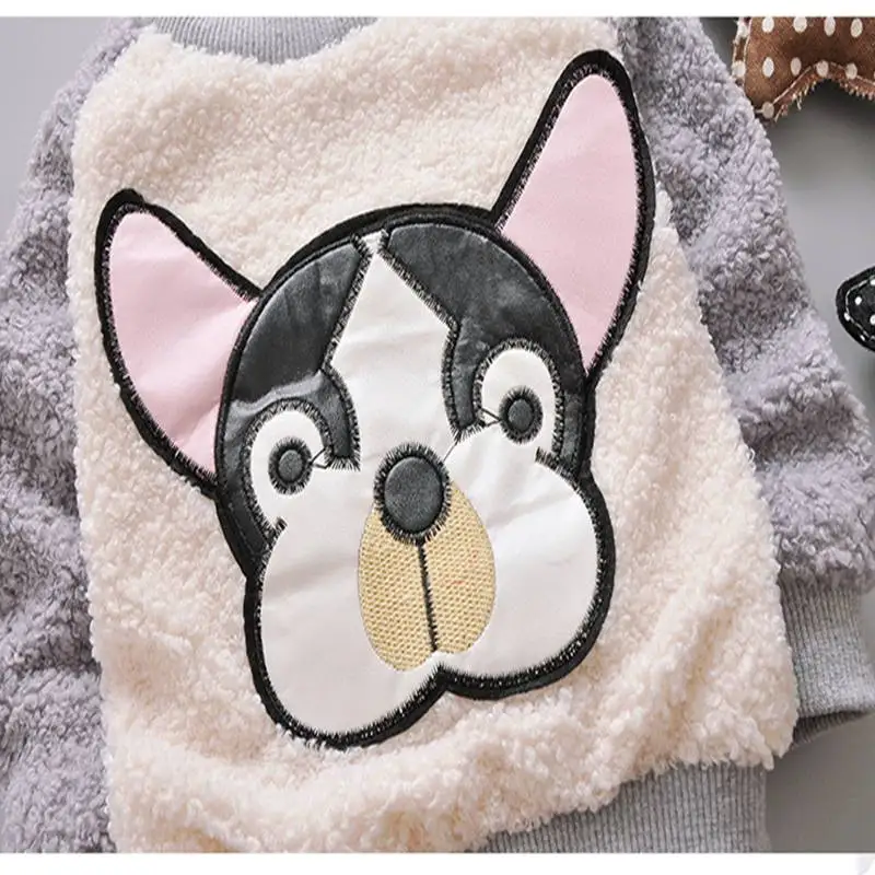 Winter Warm Thick Fleece Baby Sweaters Infant Cute Cartoon Animal Little Dog Kids Pullover Long Sleeve T-shirts Toddler Blouse (7)