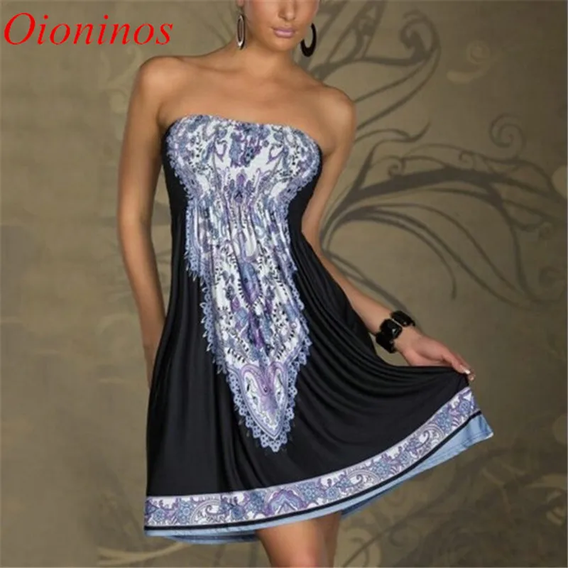 Wholesale Sexy Vestidos Women Mini Dress Casual Floral Bandeau Beach Summer Boho Maxi Sundress Buy Cheap Sexy Vestidos Women Mini Dress Casual Floral Bandeau Beach Summer Boho Maxi Sundress