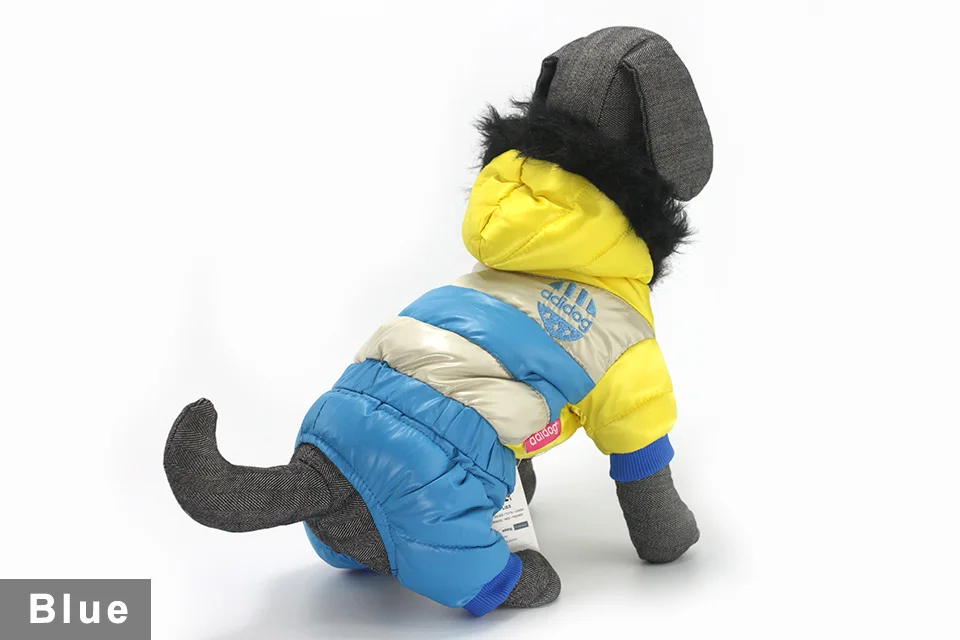 adidog New Winter Pet dog Clothes for Small Medium Dog Pet clothing Coat hoodies Waterproof Super Warm Jacket Snow chihuahua for Winter 1103
