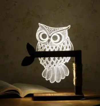 

Free shipping New Creative design LED 3D Novelty table lamp Study room table lamp light