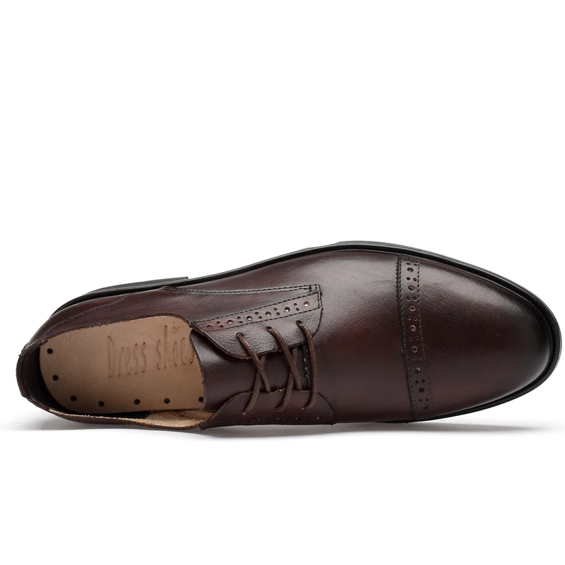 Модная винтажная повседневная мужская обувь в британском стиле Оксфордский бизнес мужская обувь на плоской подошве дышащая удобная