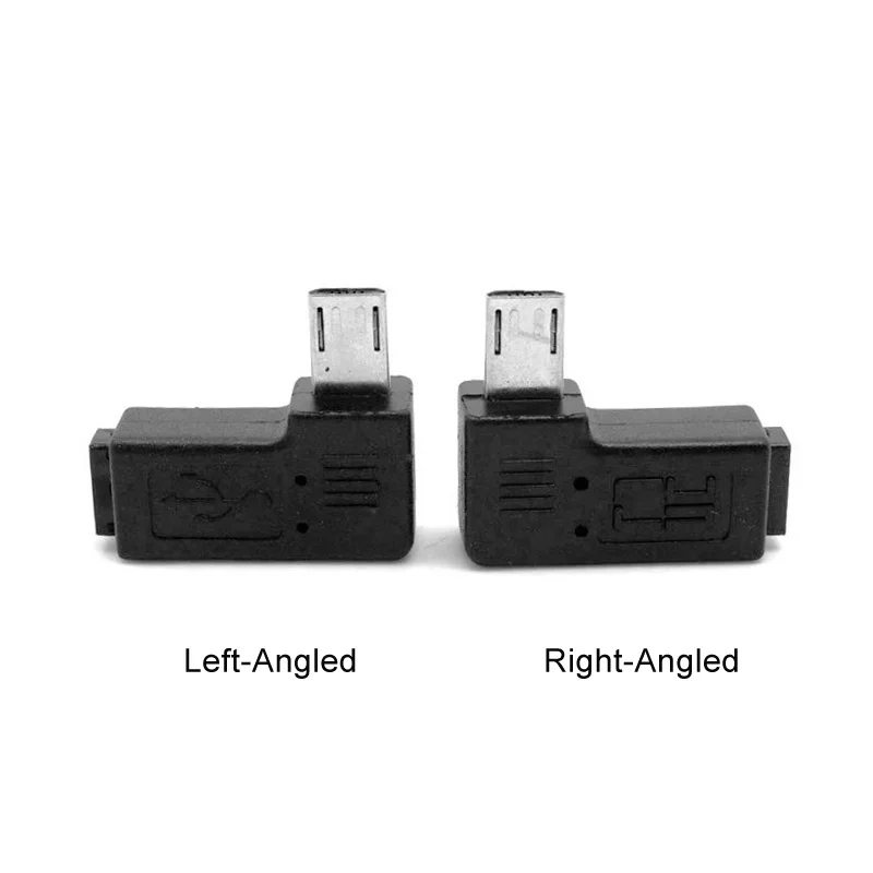 CY 9 мм Длинный разъем 90 градусов левый или правый угловой Micro USB 2,0 5Pin штекер к женскому M к F удлинительному адаптеру