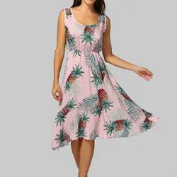 Для женщин платья для летние пикантные принт с открытыми плечами платье без рукавов платье принцессы Прямая поставка Vestidos