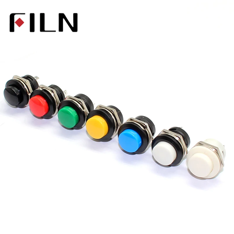 16mm Plastic OFF (ON) Momentary normally open push button switchin