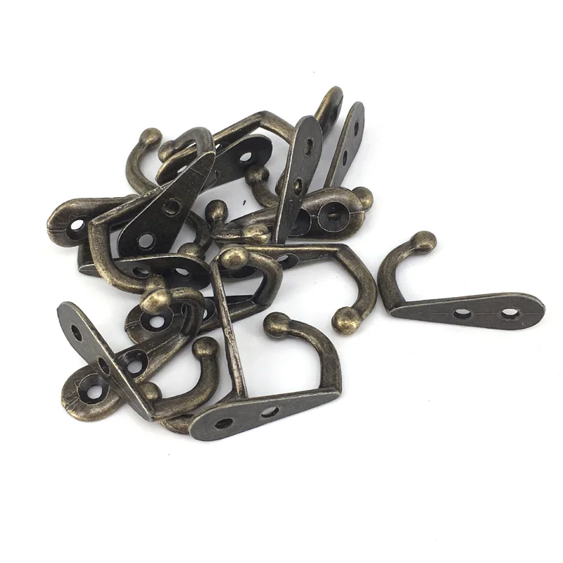 

22*12*30mm Home Decor Retro Style Coat Towel Wall Hanger Hook small size door Furniture cabinet hanger wood hook DIY