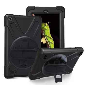 

Hand Strap Case for All-New Amazon Fire 7 Tablet 7" Display 7th Generation 2017 Cover Shockproof Armor Silicon PC Rubber Stand
