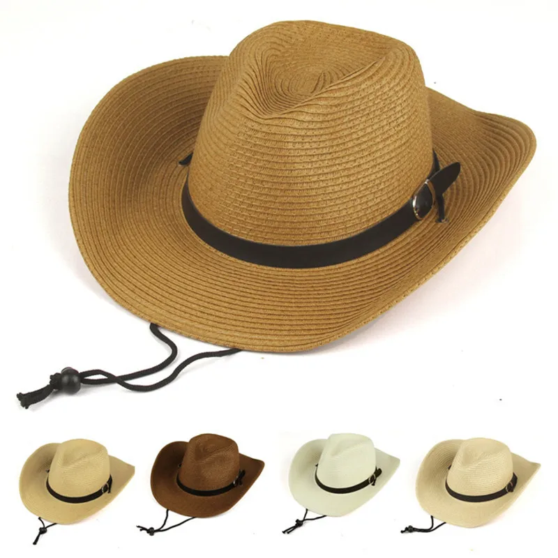 womens straw cowboy sun hat