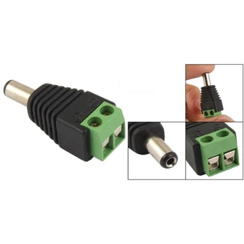 

MOOL 10 Pcs 2.1x5.5mm Male Jack DC Power Adapter for CCTV Camera