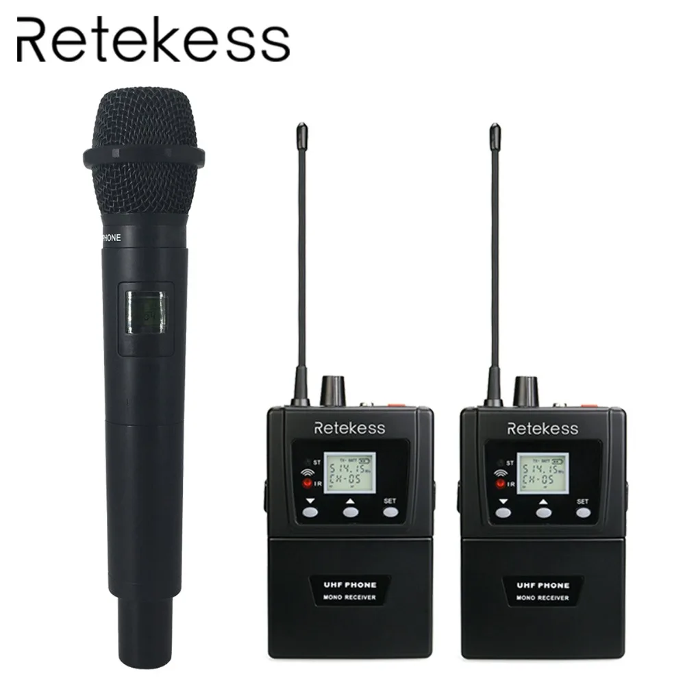 Retekess نظام المؤتمرات اللاسلكي RF الترجمة الفورية يده ميكروفون جهاز إرسال سمعي ل اجتماع عمل Retekess نظام المؤتمرات اللاسلكي RF الترجمة الفورية يده ميكروفون جهاز إرسال سمعي ل اجتماع عمل
