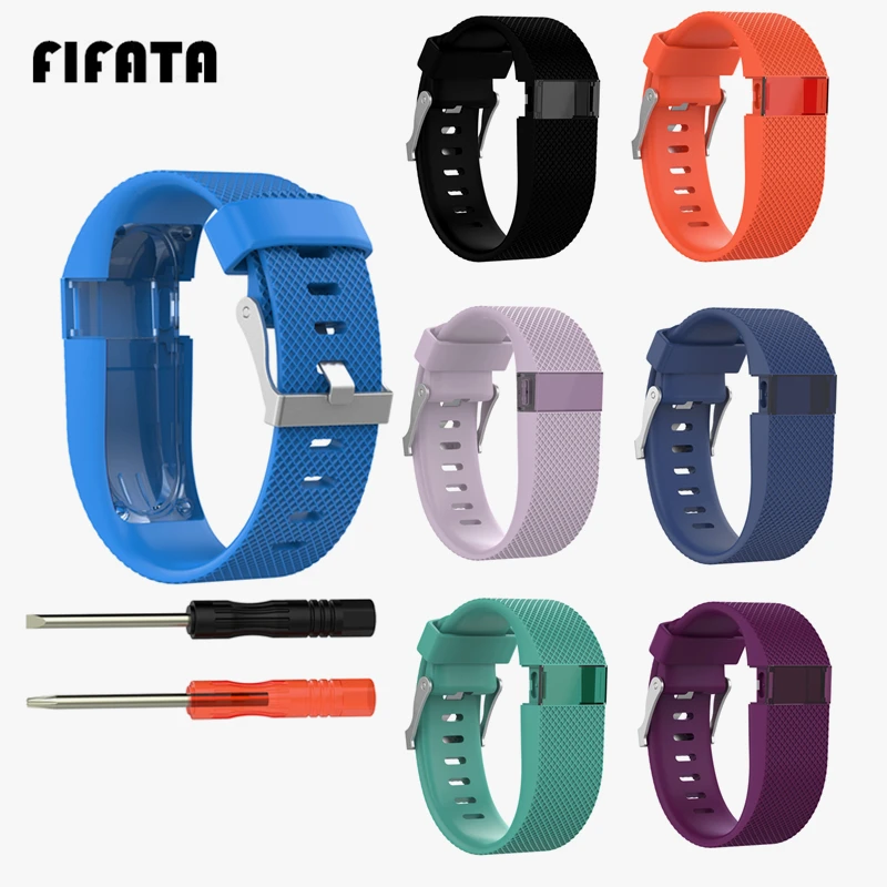 Цветной спортивный силиконовый ремешок FIFATA для Fitbit Charge HR сменный часов умный
