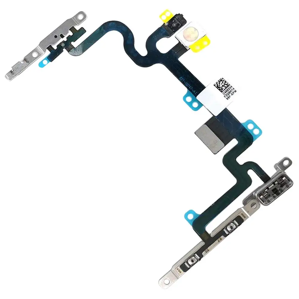 

1PCSFor iPhone 7 7 Plus Switch On/Off Power Button Volume Control + Flash Light + Mic + Mute Connector Flex Cable with Bracket