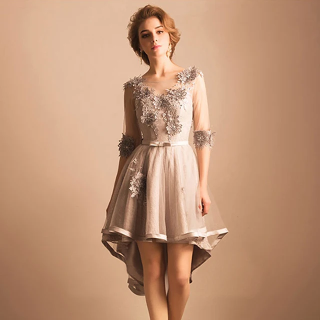 Vestidos de coctel 2017 trasero largo corto delantero
