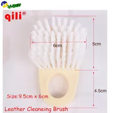 Qili натуральная кожа автомобиля детализация полирующая кисть твердой древесины щетка для чистки автомобиля