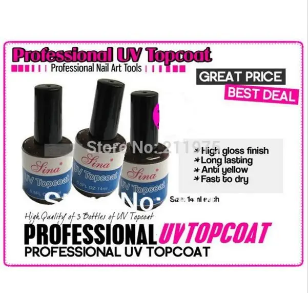 1X UV TOPCOAT ACRYLIC GEL NAIL ART TIP TOP COATin Acrylic Powders