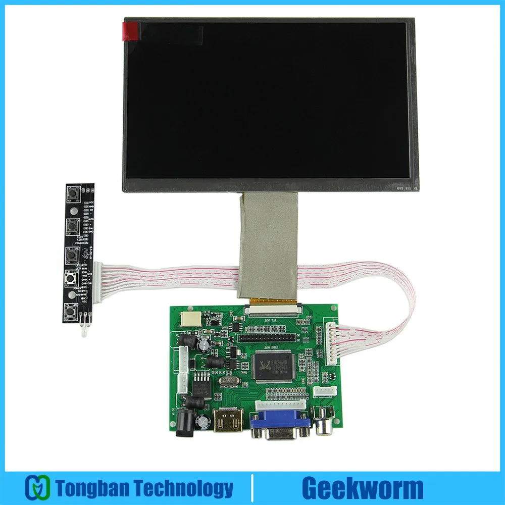 

7 inch Raspberry PI HDMI&VGA interface LCD Screen Monitor Module Shield for Raspberry PI / Pcduino / Cubieboard - (1024 x 600)
