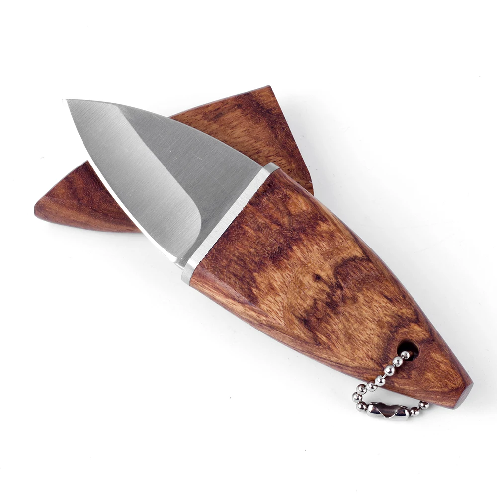 XITUO Well мини-маслина нож из нержавеющей стали фиксированный карманный нож для очистки фруктов деревянная ручка с ножом кухонные инструменты приспособление