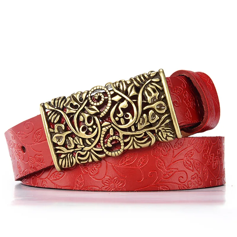 

Women's belt metal buckle belts Retro accessories Performance apparel hip hop waistband novel belt cinturon hombre cuero