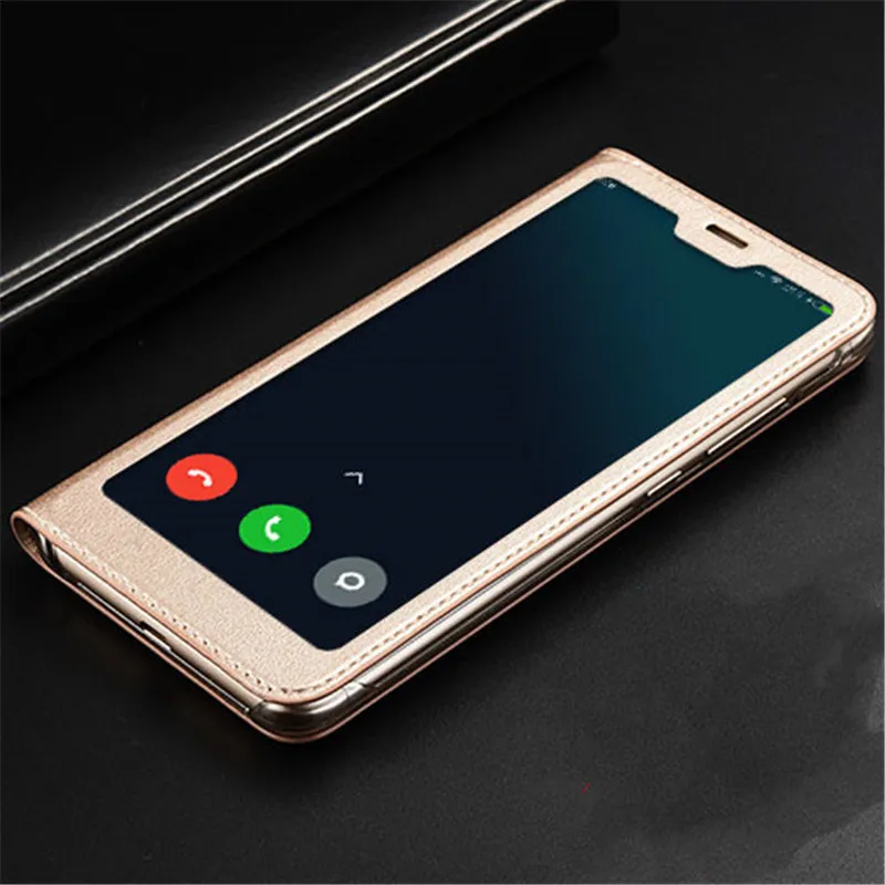 Newest for Xiaomi Redmi Note 6 Pro Case Full View Window PU Leather Flip Cover Funda Case for Xiaomi Redmi Note 6 Pro Phone Case01
