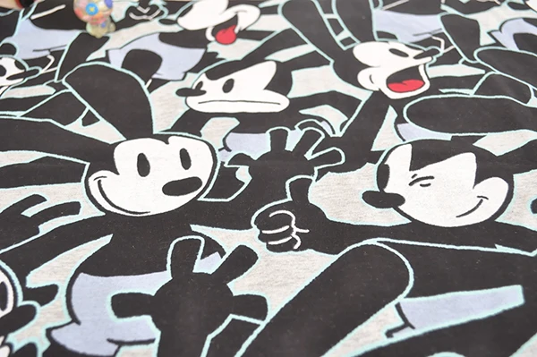 

Cartoon Oswald the Lucky Rabbit Vintage Plain Cotton Patchwork Fabric Sewing Cloth T Shirt Handmade DIY Textile Gift