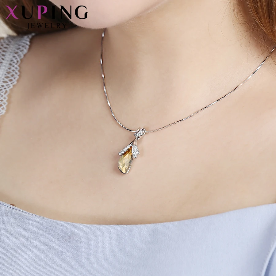 Ожерелье Xuping, модные ювелирные изделия, кристаллы от Swarovski, специально разработанное, высокое качество, лучшие подарки на день рождения, женские S155-40341