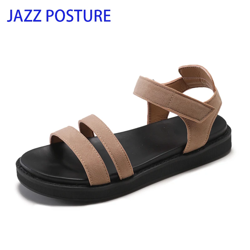 

2019 New Fashion sandals Women Fashion Roma Soft Flat Sandals Student Fish mouth Shoes Lady Shoes size 35-39 y679