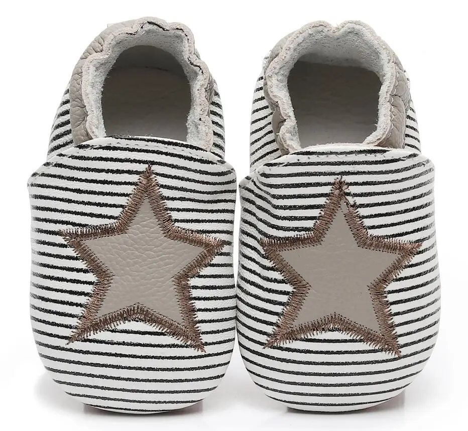 Мягкие кожаные Тапочки с рисунком для маленьких мальчиков 0-6, 6-12, 12-18 месяцев; обувь для маленьких девочек; Zapatos; нескользящие рождественские подарки - Цвет: D