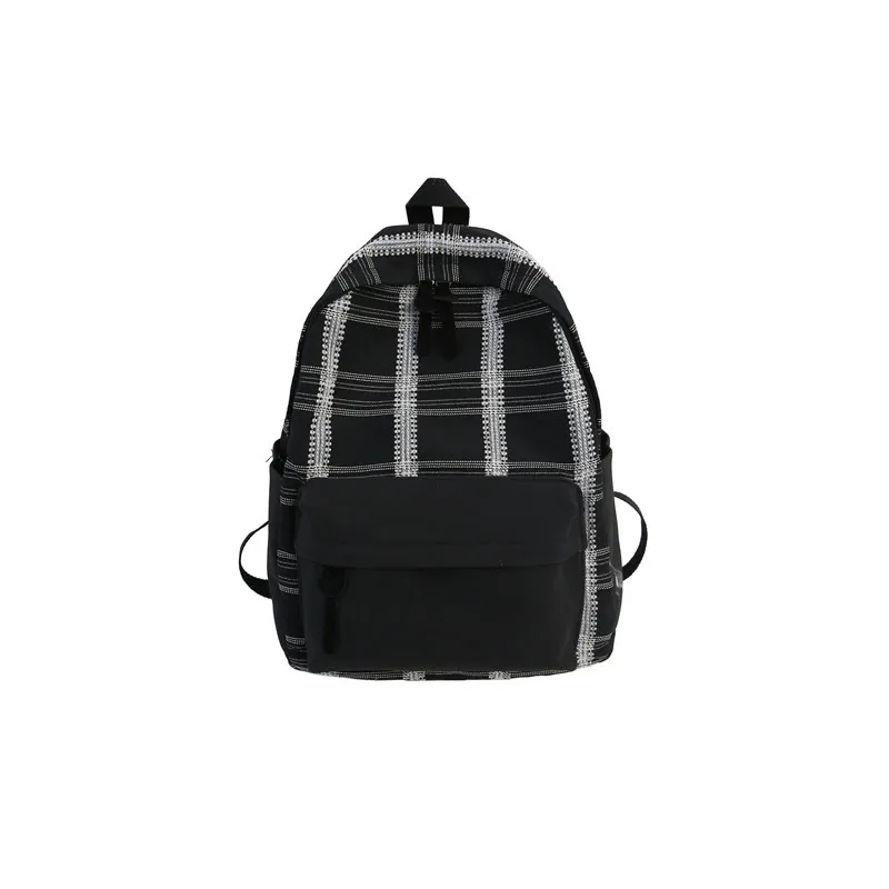 

2019 new College wind Harajuku Mori plaid student bag female cute point casual girlfriends large capacity backpack