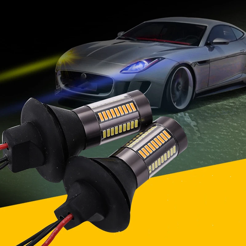 castaleca New 1pair LED highlight Daytime Running Light DRL Turn Signal font b Lamp b font