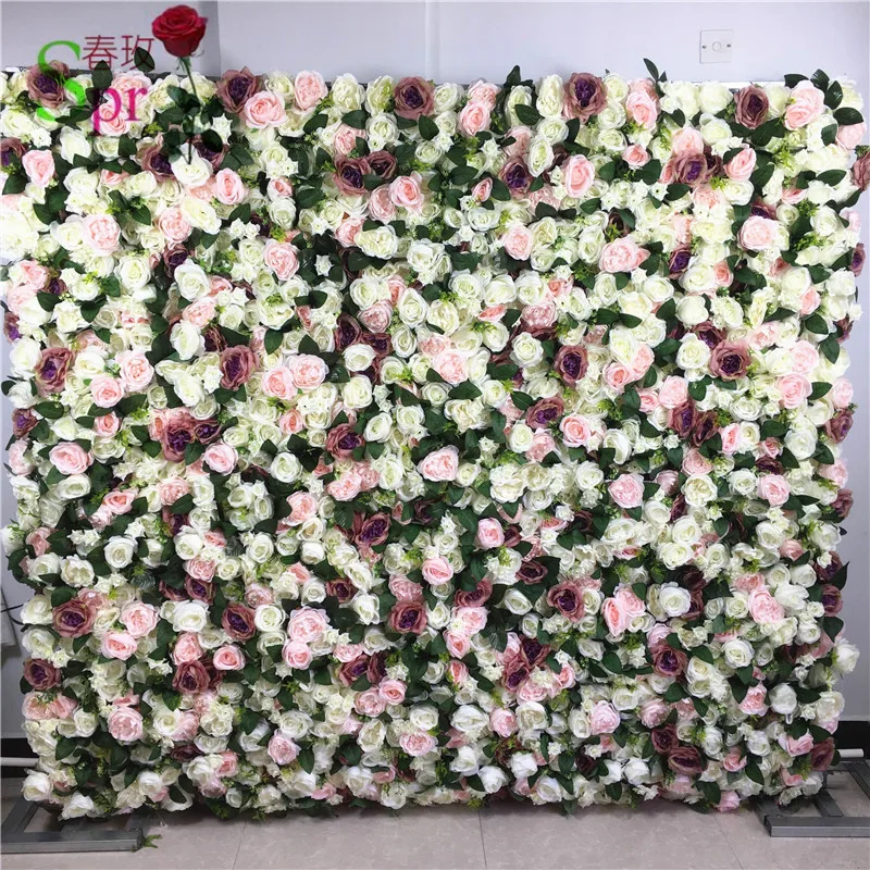 

SPR 19311-1 Free Shipping magic 3D flower wall wedding backdrop artificial flower row and arch decorative flore