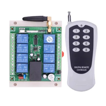 

AC 110V 220V 250V 8 Channel Remote Control Switch Wireless Light Switch With 8 Kinds Of Working 8 Button Transmitter in 433mhz