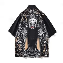 2019 летние кимоно кардиган мужчины вышитые с длинными рукавами кардиган-кимоно блузка традиционное японское кимоно рубашки