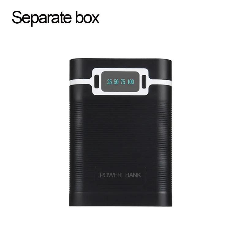 FELYBY портативный внешний аккумулятор 18650 зарядное устройство мобильный блок питания с светодиодный светильник дисплей двойной USB выход для мобильного телефона - Цвет: black box