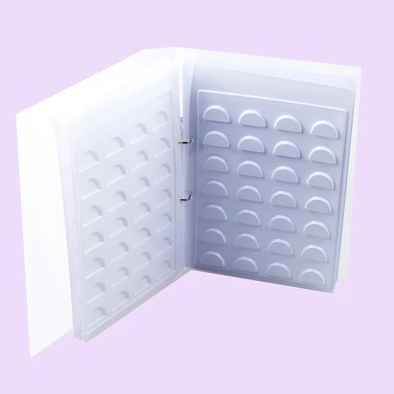 

70pairs White Eyelash Storage Book Makeup Display Container Eyelashes Sample Catalog Grafting Eyelash Eyelashes Display Card