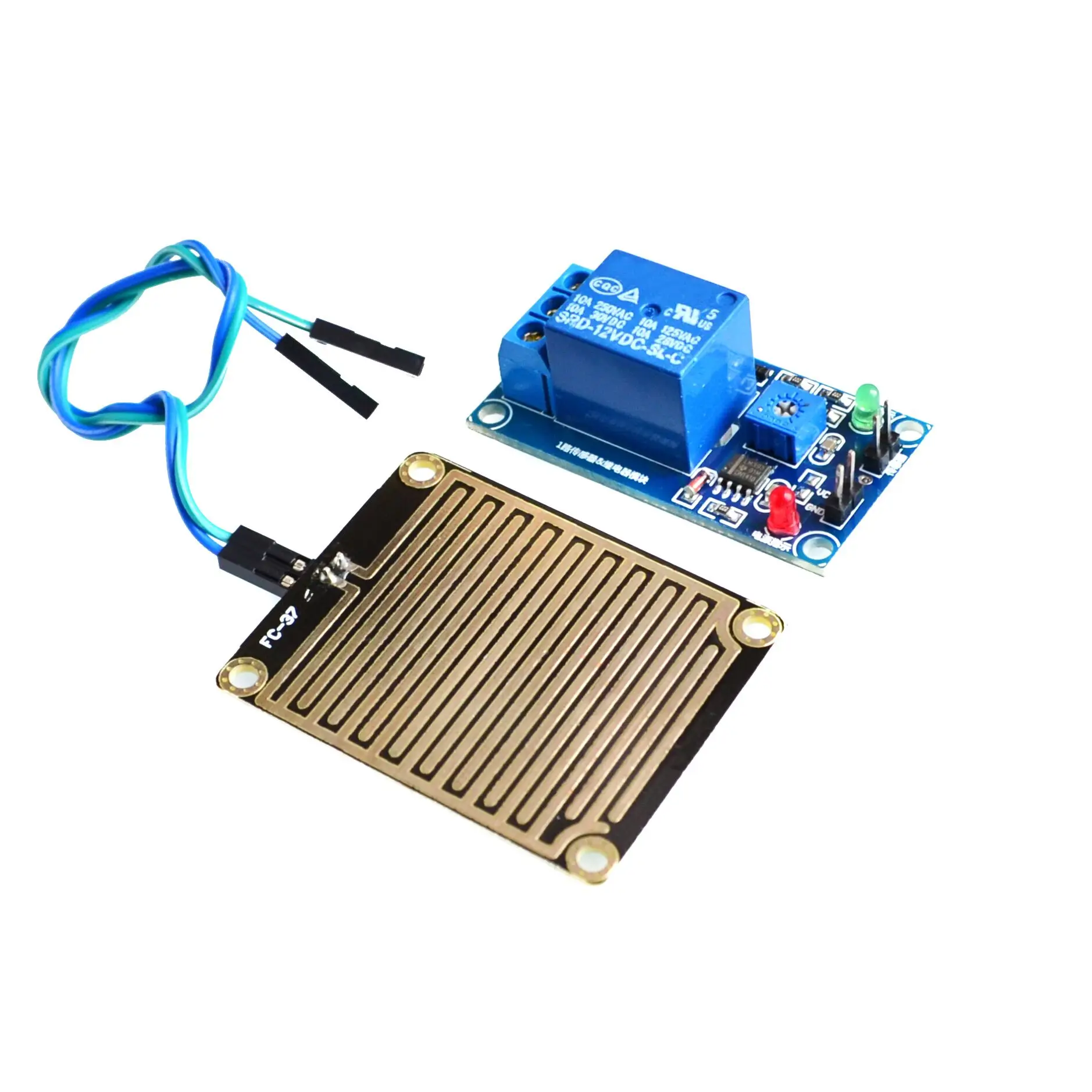 

12v Raindrops Controller Module Rain Sensor Relay Module For Arduino Foliar Moisture M35 Monitor Weather