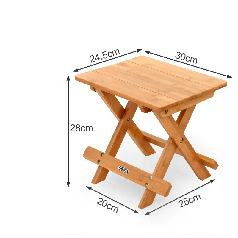 Высококачественный бамбуковый стул скамейка табурет Деревянный Портативный складной ручной стул Envionmetally материал Досуг подарок для родителей - Цвет: 30x24x28cm