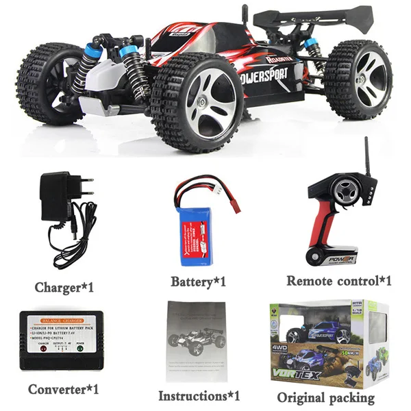 Wltoys A959 Радиоуправляемая машина 4WD 2,4G высокоскоростные игрушки с дистанционным управлением, внедорожный Радиоуправляемый монстр-Трак, автомобиль 45 км/ч, Автомобильные Игрушки для мальчиков - Цвет: With color box