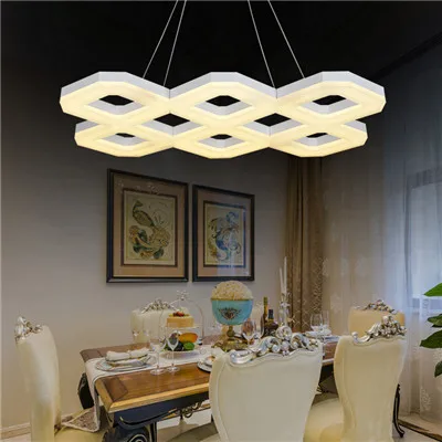 

modern brief pendent lights acryl aluminum LED pendent lamps dining room/foyer decor lamp 90-260v FD8050-6