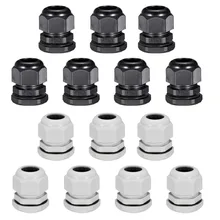 Uxcell 14 шт PG13.5 6-11 мм/PG21 16 мм-21 мм белый черный кабель проволочная манжета Водонепроницаемый Пластик соединений регулируемые контргайку