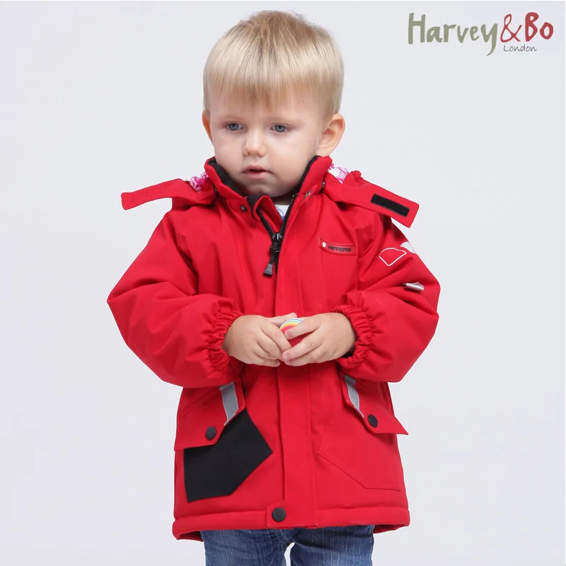 Детская осенне-зимняя верхняя одежда куртки с капюшоном для маленьких детей Водонепроницаемая Брендовая верхняя одежда для мальчиков Вельветовая куртка с хлопковой подкладкой для детей возрастом от 2 до 5 лет